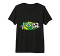 Football Heartbeat Brazil Flag T-Shirt - Casual Everyday Wear Men Women - T-Shirt, Sweatshirt, Hoodie
