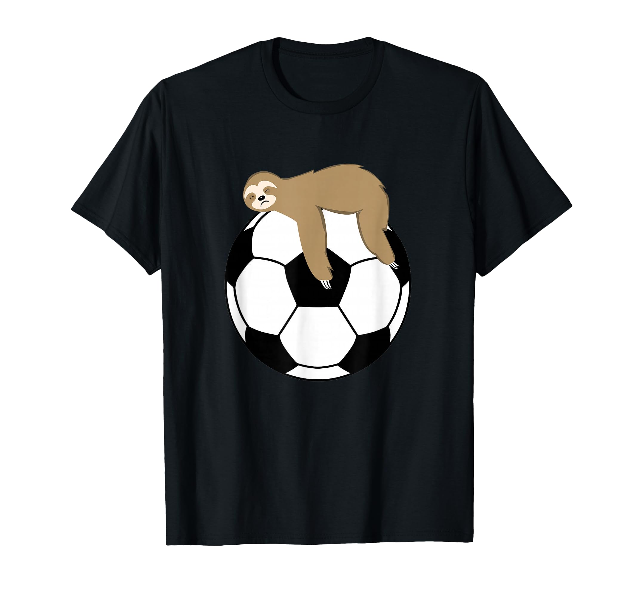 Lazy Sloth Sleeping Soccer Ball T-Shirt - Fun Novelty Design for Adults - T-Shirt, Sweatshirt, Hoodie