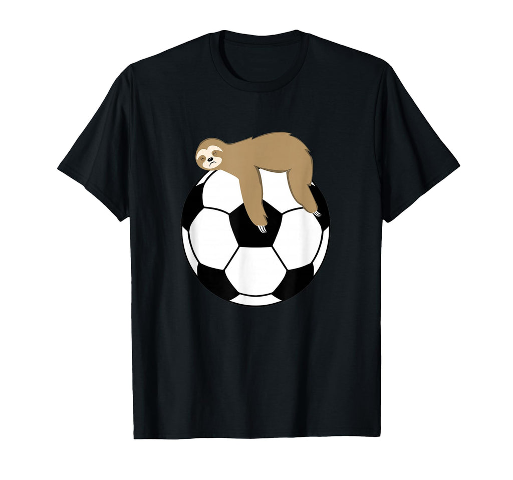 Lazy Sloth Sleeping Soccer Ball T-Shirt - Unique Graphic Men Women - T-Shirt, Sweatshirt, Hoodie