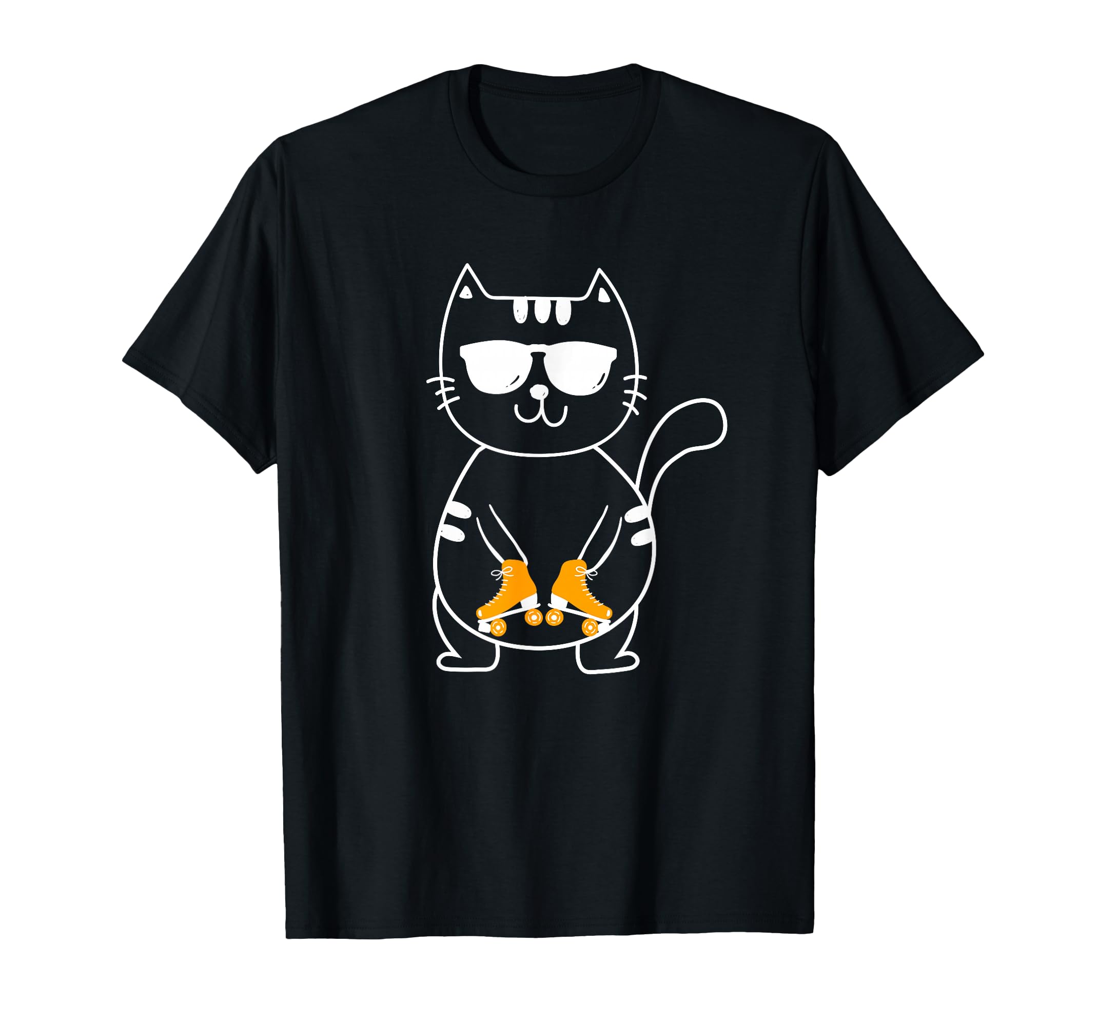 Roller Skating Cat Skater Roller Skates T-Shirt - Minimalist Print Unisex - T-Shirt, Sweatshirt, Hoodie