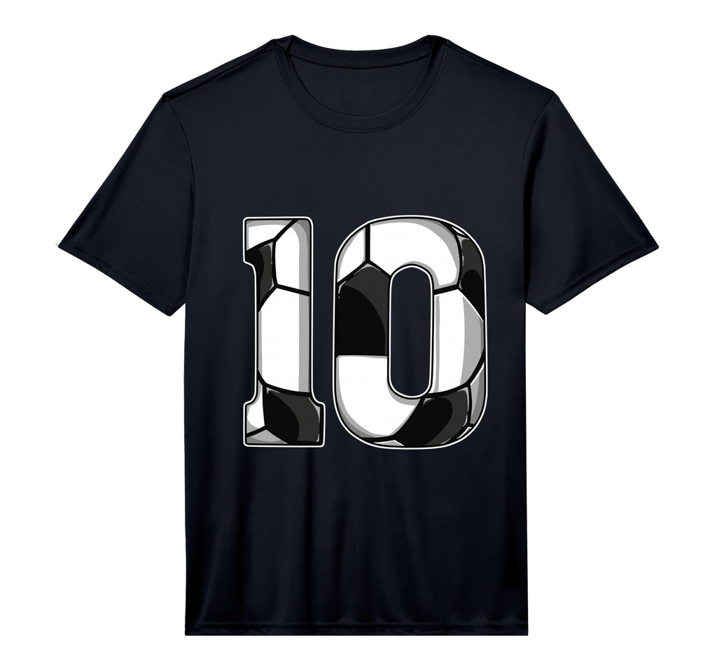 10Th Birthday Soccer Performance T-Shirt - Minimalist Print Men Women - T-Shirt, Sweatshirt, Hoodie