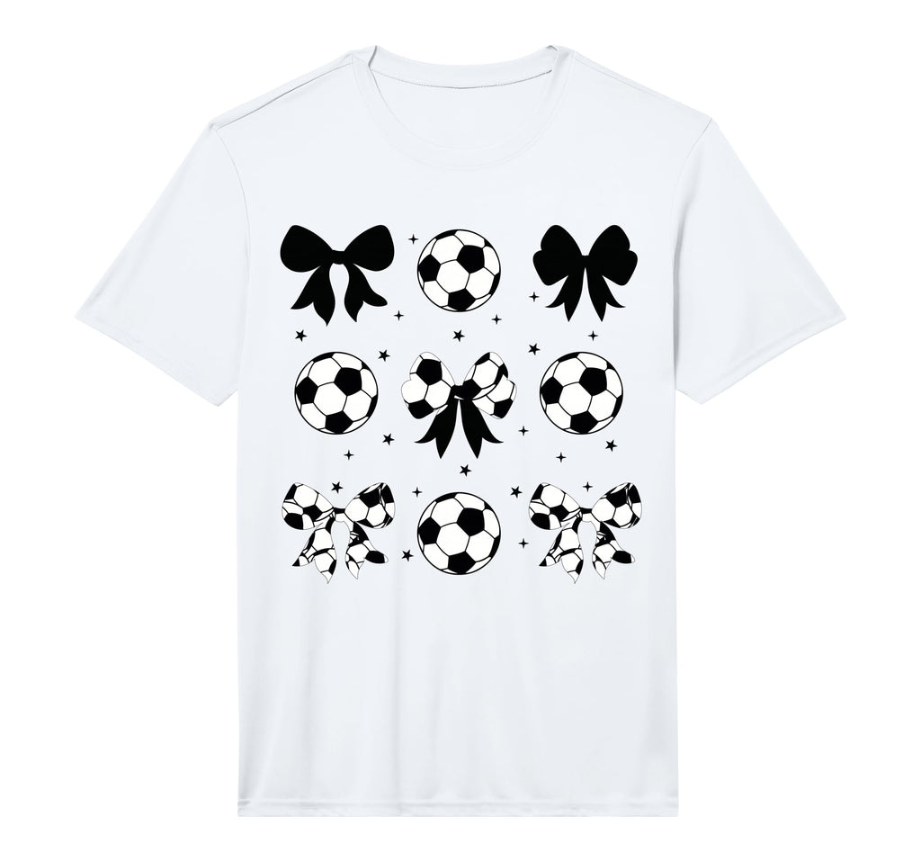 Coquette Football Bow Cheer Soccer Mama T-Shirt - Graphic Print for Adults - T-Shirt, Sweatshirt, Hoodie