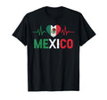 Mexico Flag Mexican Pride Heartbeat T-Shirt - Fun Novelty Design Unisex - T-Shirt, Sweatshirt, Hoodie
