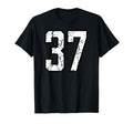 White And Black Sports Number 37 Jersey T-Shirt - Custom Art Print Unisex - T-Shirt, Sweatshirt, Hoodie