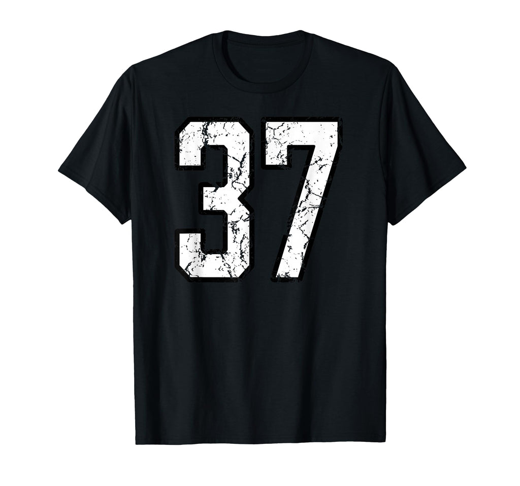 White And Black Sports Number 37 T-Shirt - Novelty Apparel Men Women - T-Shirt, Sweatshirt, Hoodie
