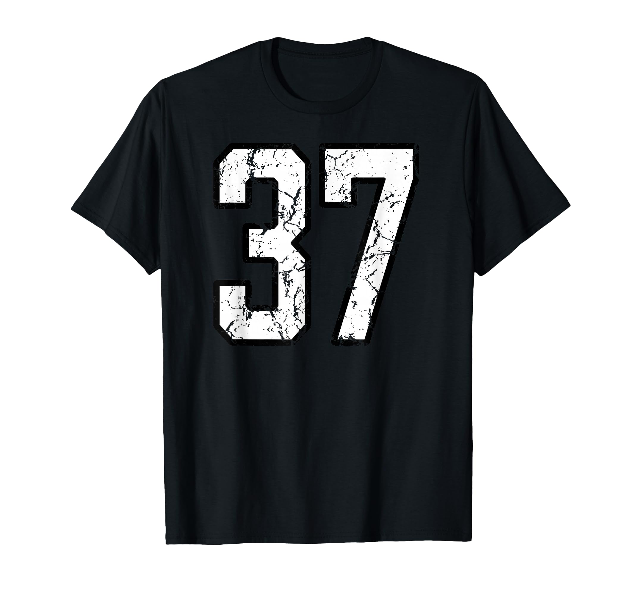 White And Black Sports Number 37 T-Shirt - Novelty Apparel Men Women - T-Shirt, Sweatshirt, Hoodie