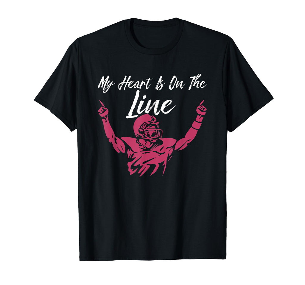 My Heart Is Line Football Lineman T-Shirt - Streetwear Style for Adults - T-Shirt, Sweatshirt, Hoodie