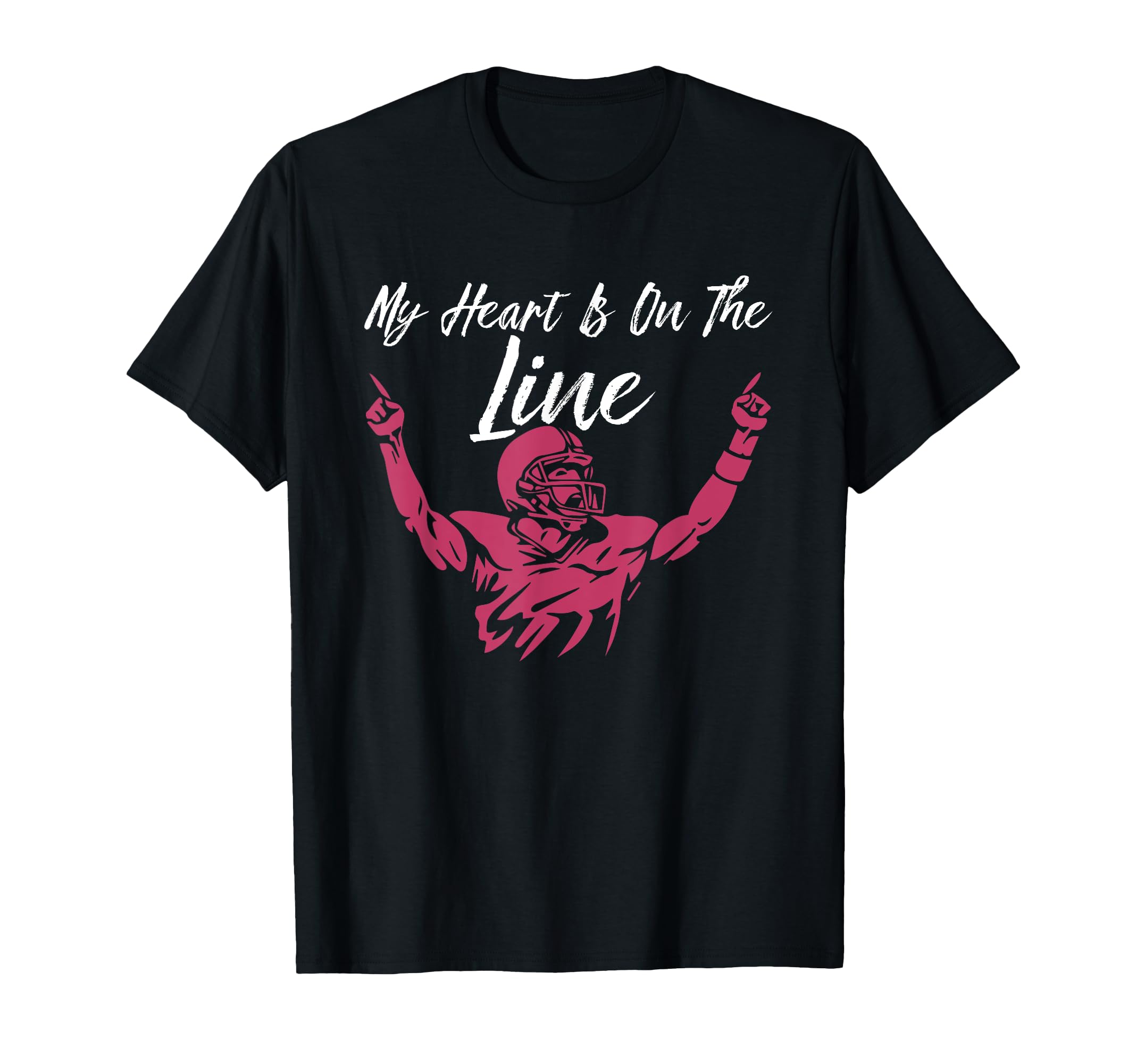 My Heart Is Line Football Lineman T-Shirt - Streetwear Style for Adults - T-Shirt, Sweatshirt, Hoodie