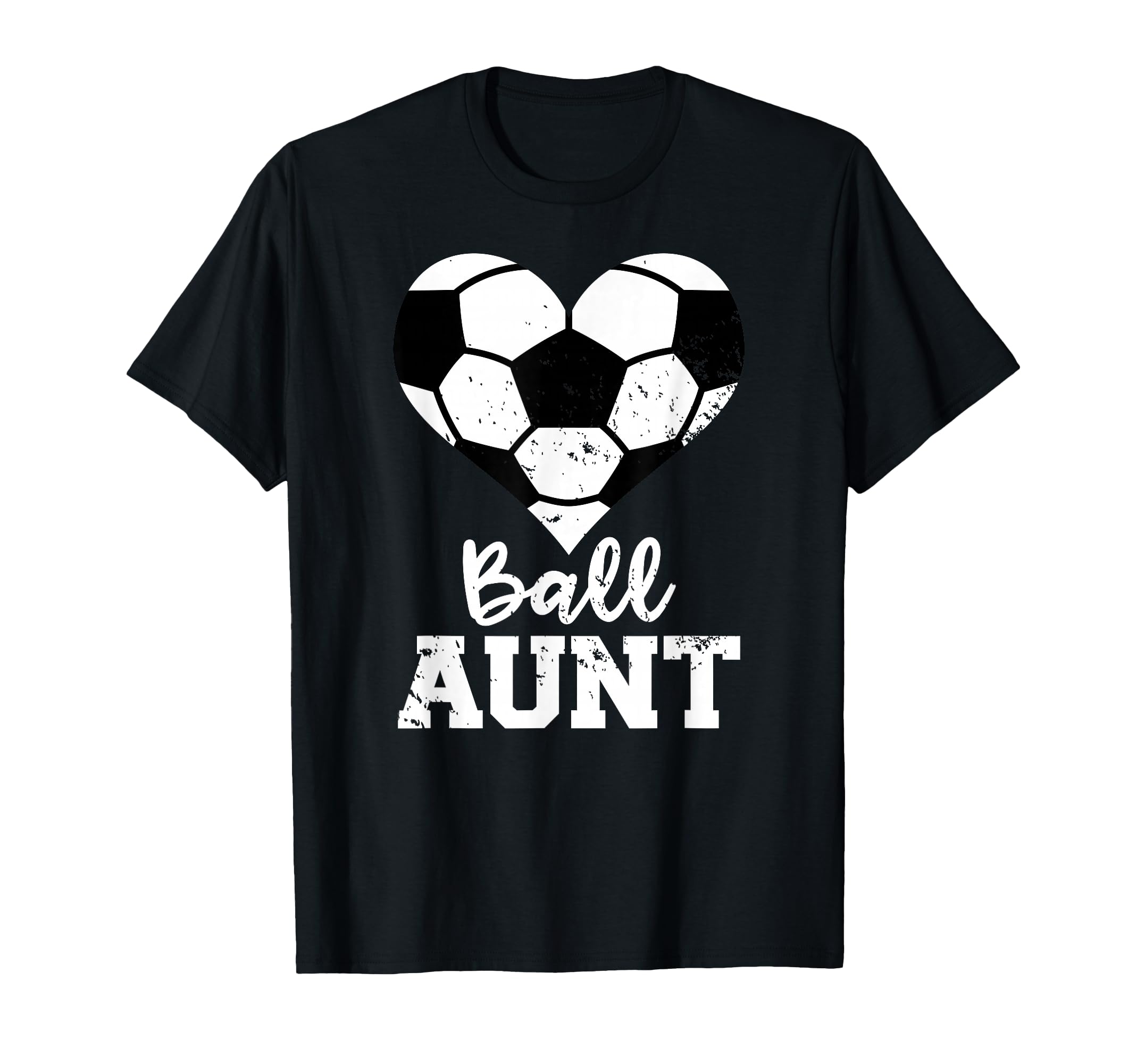 Ball Aunt Heart Funny Soccer Aunt T-Shirt - Fun Novelty Design for Adults - T-Shirt, Sweatshirt, Hoodie