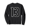 Number 13 White Black Sport Sweatshirt - Custom Art Print for Adults - T-Shirt, Sweatshirt, Hoodie