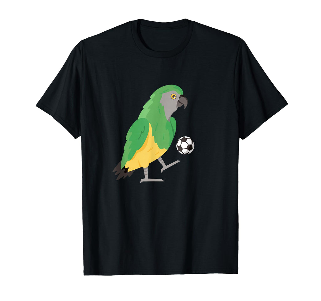 Senegal Parrot Bird Playing Soccer T-Shirt - Fun Novelty Design Men Women - T-Shirt, Sweatshirt, Hoodie