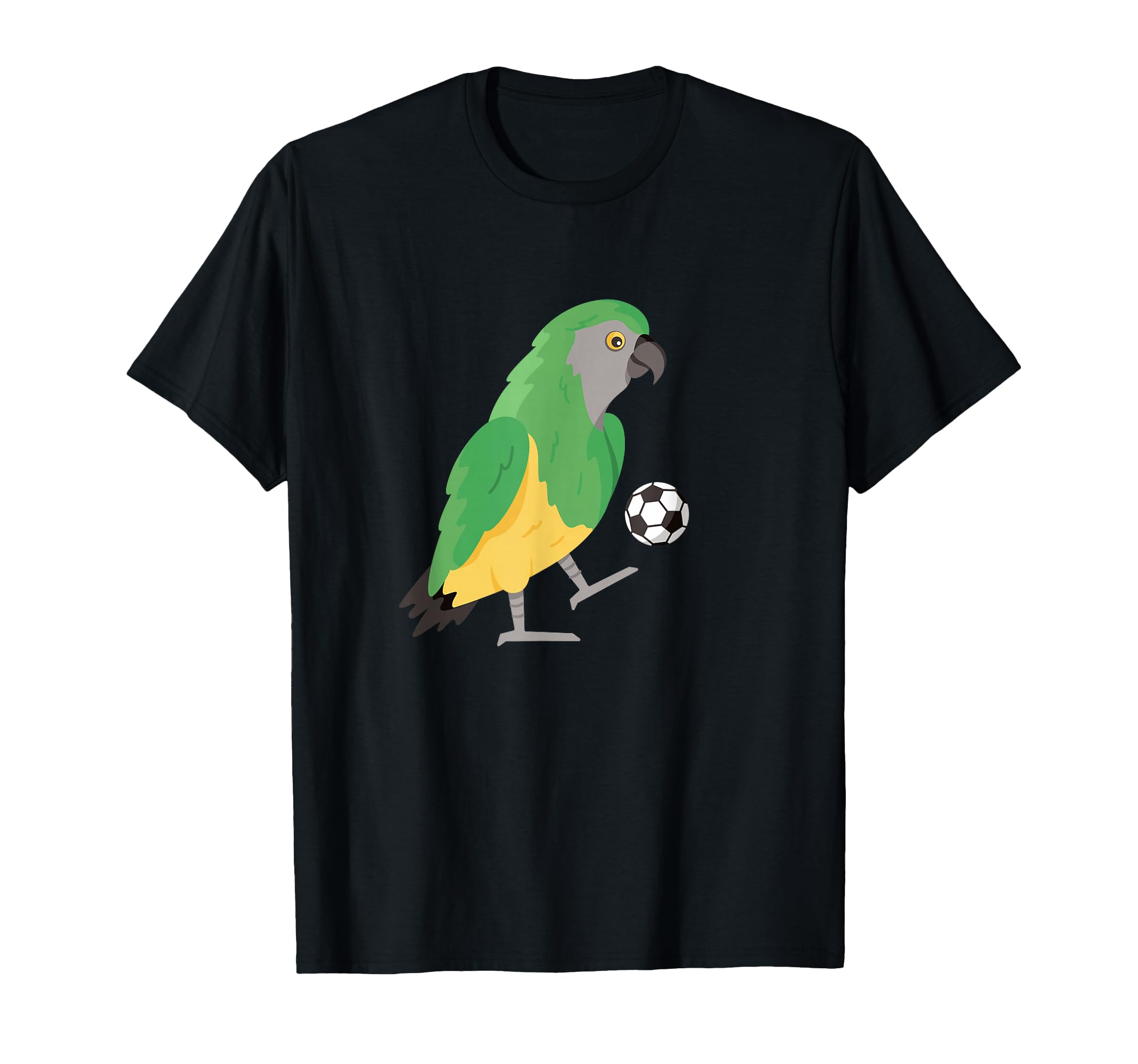 Senegal Parrot Bird Playing Soccer T-Shirt - Fun Novelty Design Men Women - T-Shirt, Sweatshirt, Hoodie