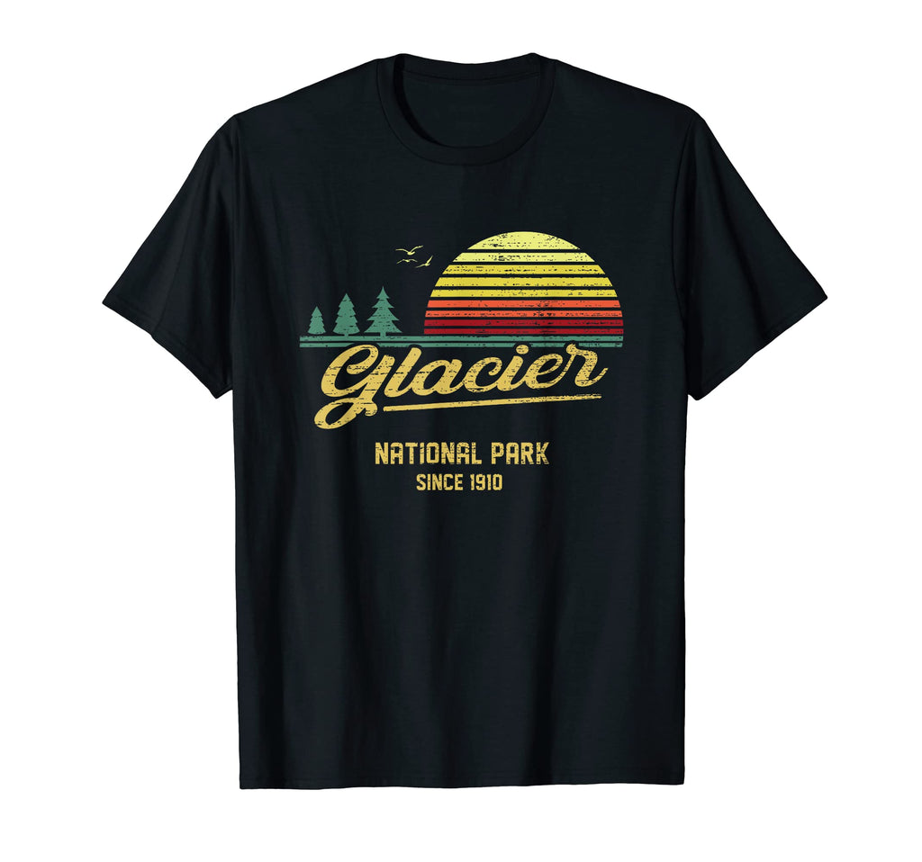 Glacier 1910 Est National Park Outdoor T-Shirt - Graphic Print Unisex - T-Shirt, Sweatshirt, Hoodie