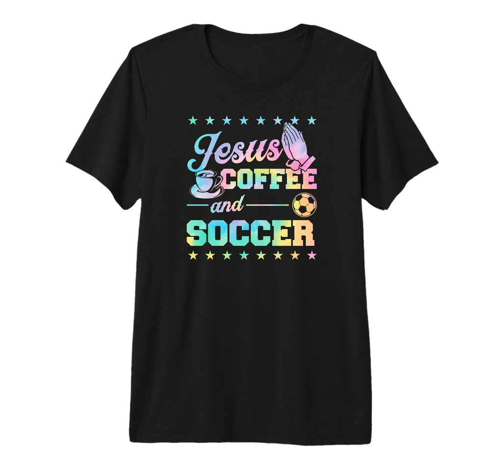 Jesus Coffee And Soccer Tri Blend T-Shirt - Custom Art Print for Adults - T-Shirt, Sweatshirt, Hoodie
