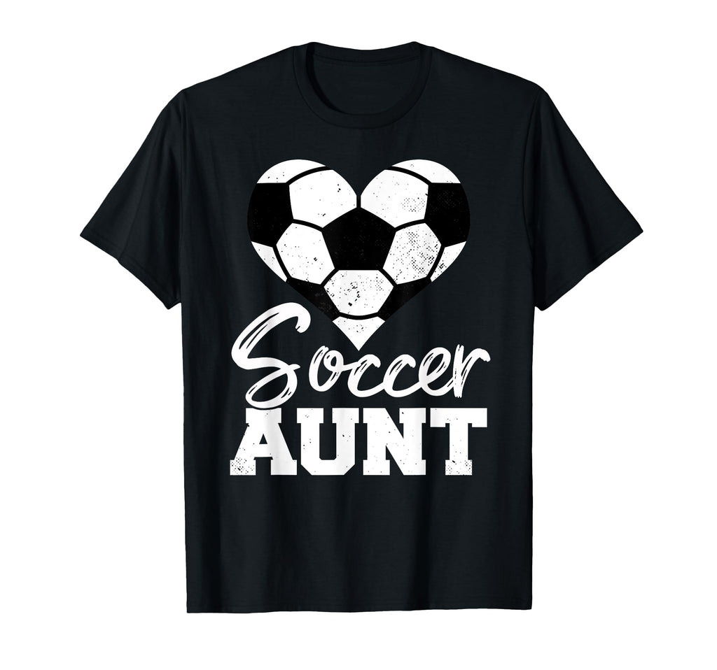 Soccer Aunt Heart Funny Heartfelt Love T-Shirt - Fun Novelty Design Unisex - T-Shirt, Sweatshirt, Hoodie