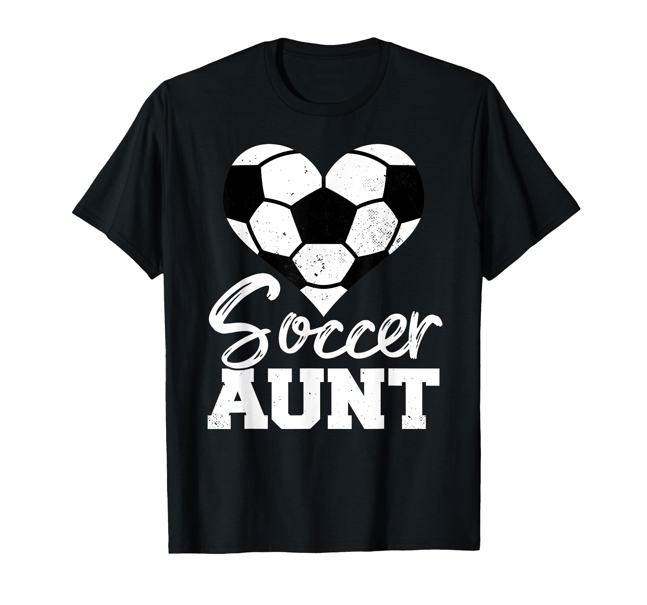 Soccer Aunt Heart Funny Heartfelt Love T-Shirt - Fun Novelty Design Unisex - T-Shirt, Sweatshirt, Hoodie