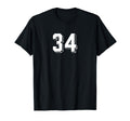Number 34 80S 90S Soccer Team T-Shirt - Casual Everyday Wear for Adults - T-Shirt, Sweatshirt, Hoodie