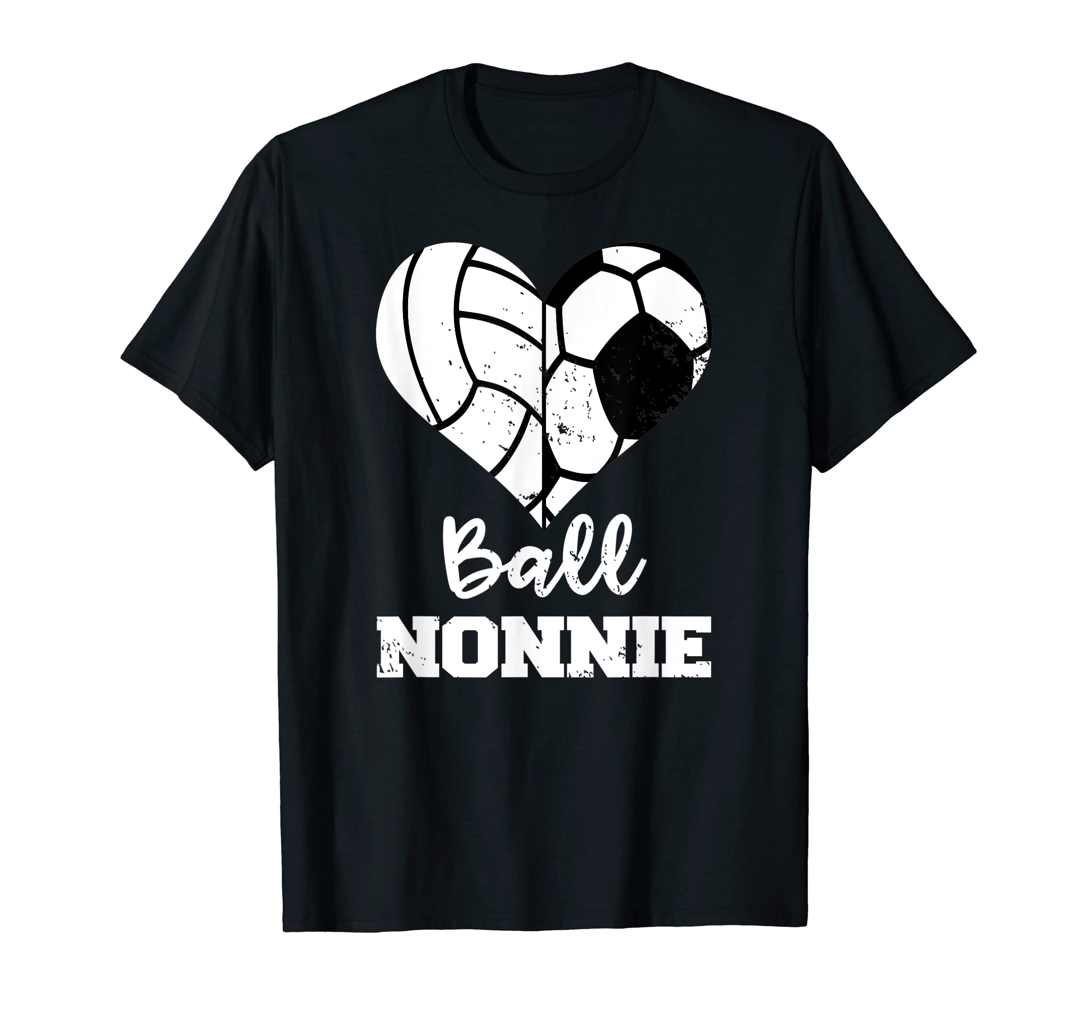 Ball Nonnie Heart Funny Soccer T-Shirt - Unique Graphic for Adults - T-Shirt, Sweatshirt, Hoodie
