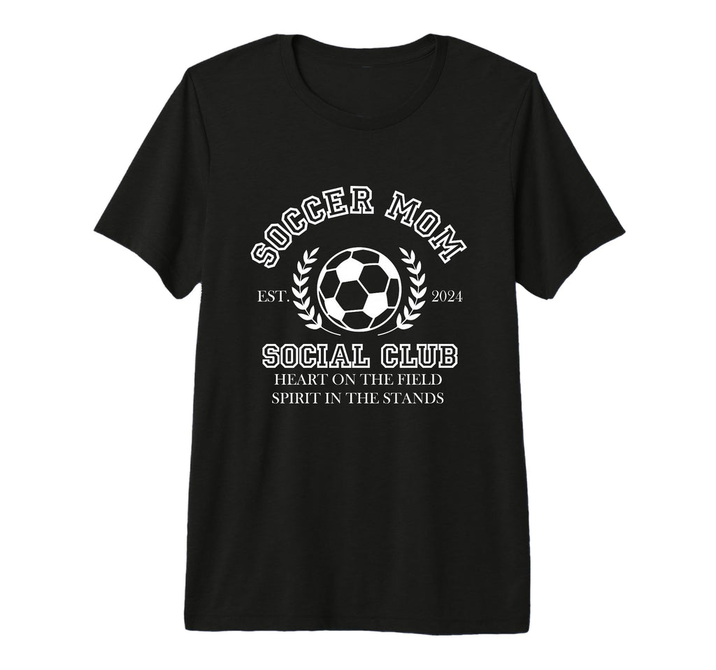 Soccer Mom Social Club Tri Blend T-Shirt - Fun Novelty Design Unisex - T-Shirt, Sweatshirt, Hoodie