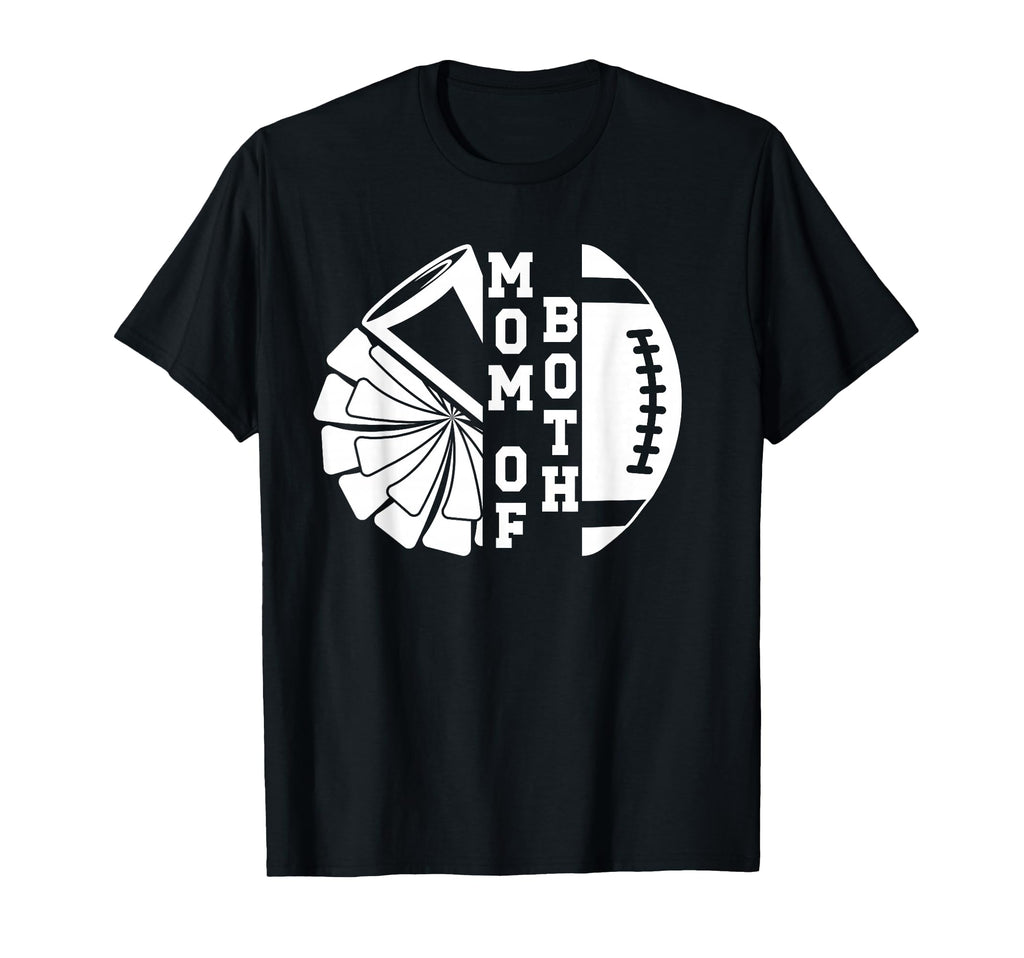 Mom Both Proud Football And Cheer Mom T-Shirt - Minimalist Print Unisex - T-Shirt, Sweatshirt, Hoodie