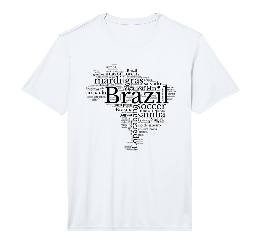 Mens Brazil Map Brazilian Soccer T-Shirt - Trendy Graphic Unisex - T-Shirt, Sweatshirt, Hoodie