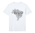 Mens Brazil Map Brazilian Soccer T-Shirt - Trendy Graphic Unisex - T-Shirt, Sweatshirt, Hoodie