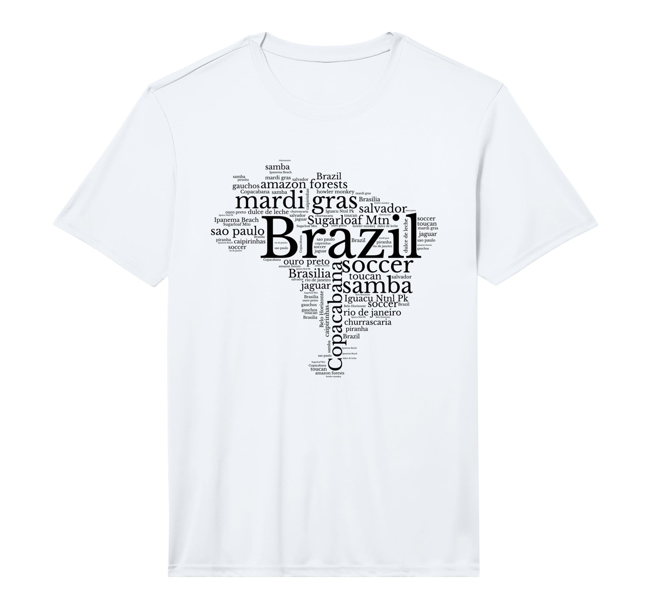 Mens Brazil Map Brazilian Soccer T-Shirt - Trendy Graphic Unisex - T-Shirt, Sweatshirt, Hoodie