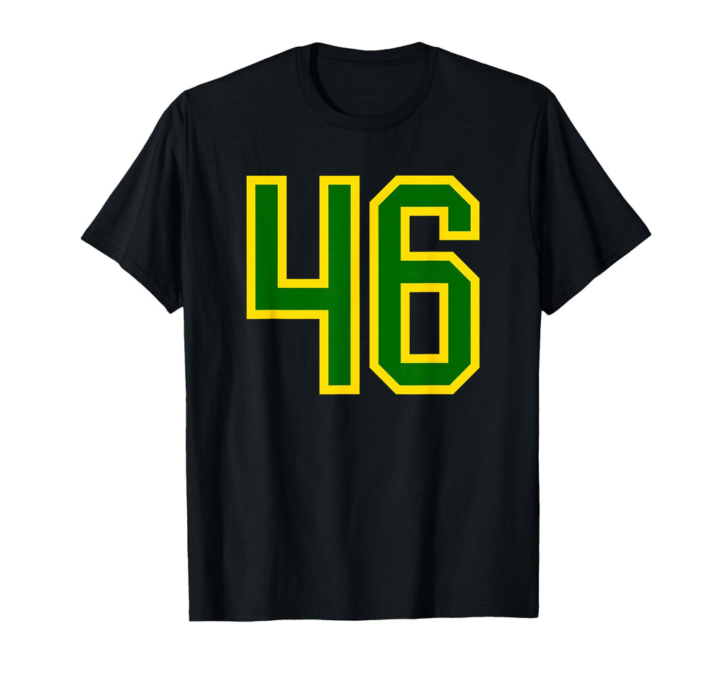 Green Yellow Sport Team Number 46 T-Shirt - Unique Graphic Unisex - T-Shirt, Sweatshirt, Hoodie
