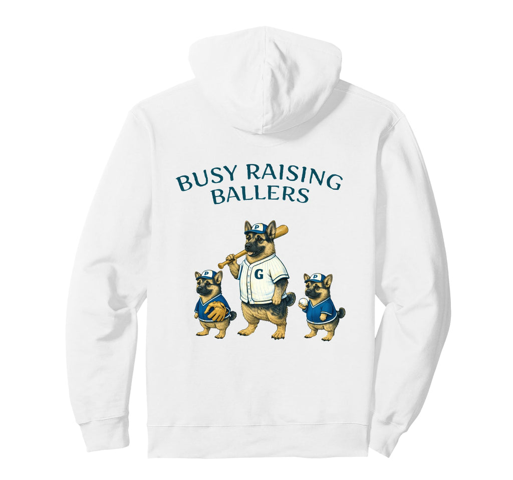 Busy Raising Baller Baseball Softball Hoodie - Aesthetic Graphic Unisex - T-Shirt, Sweatshirt, Hoodie