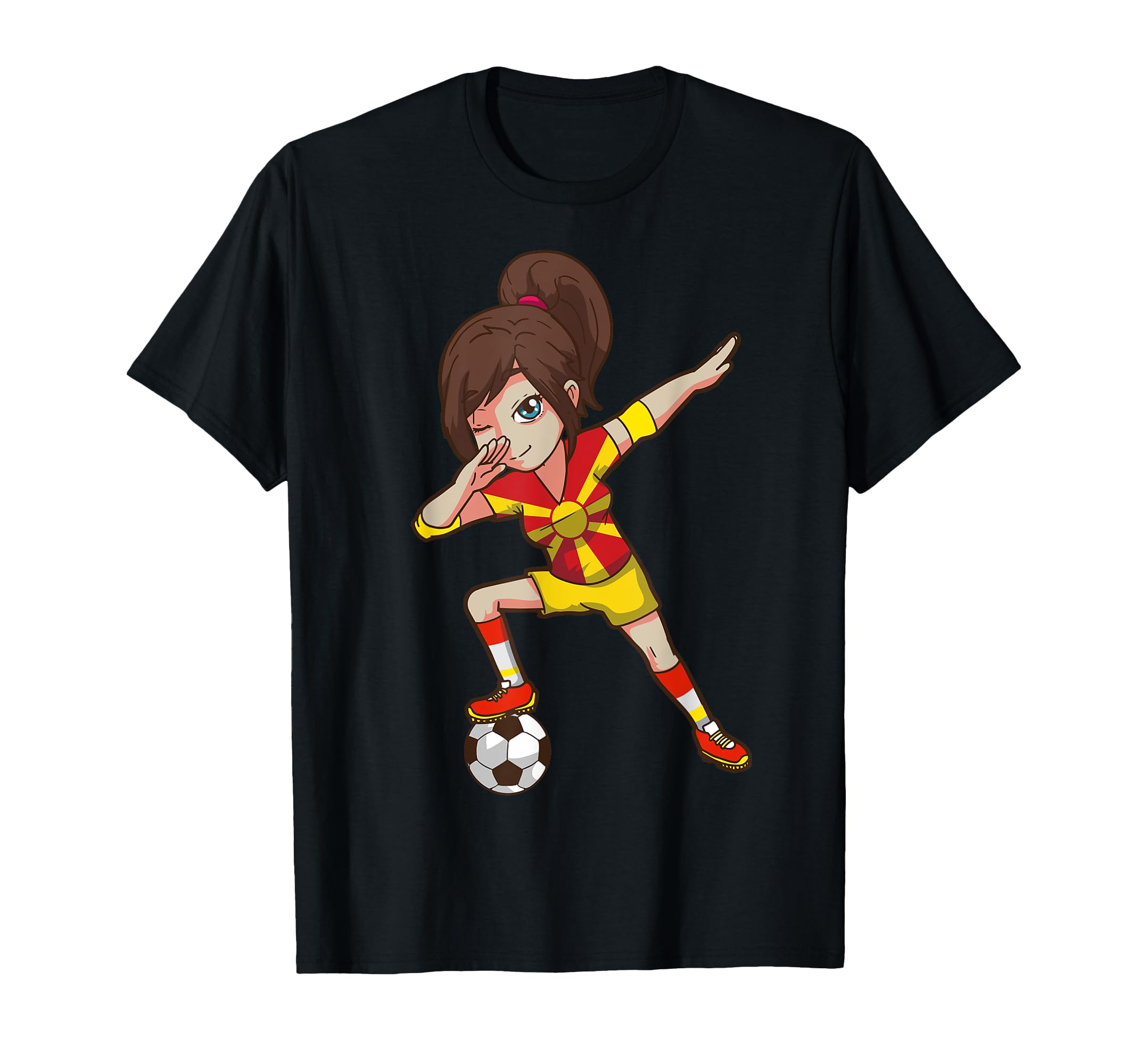 Soccer Fan Macedonia Macedonian Flag T-Shirt - Graphic Print Unisex - T-Shirt, Sweatshirt, Hoodie