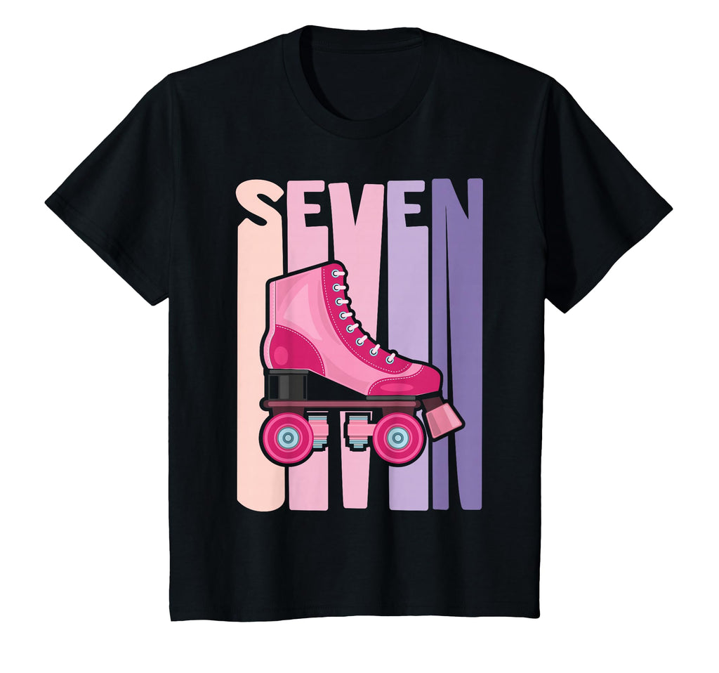 7 Year Old Roller Skating Birthday T-Shirt - Casual Everyday Wear Unisex - T-Shirt, Sweatshirt, Hoodie