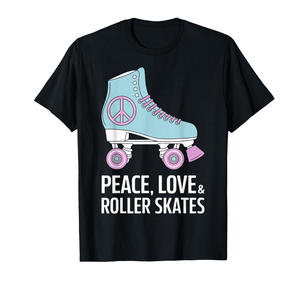 Peace Love Roller Skates T-Shirt - Custom Art Print for Adults - T-Shirt, Sweatshirt, Hoodie