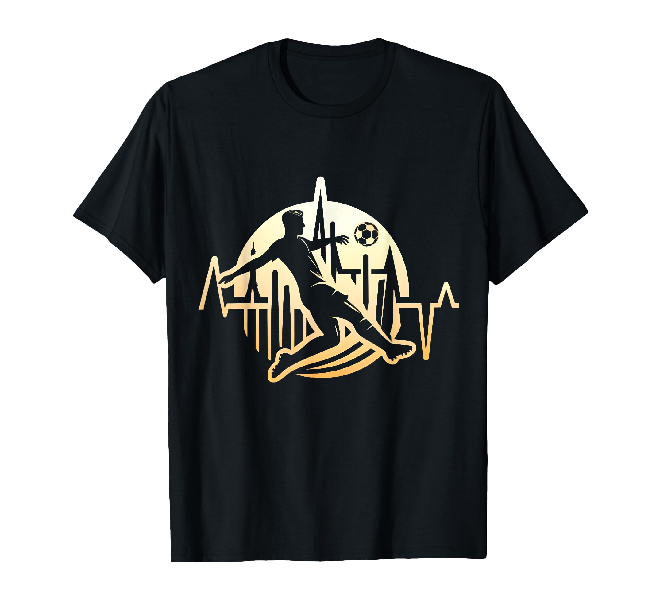 Soccer And Heartbeat T-Shirt - Aesthetic Graphic Unisex - T-Shirt, Sweatshirt, Hoodie