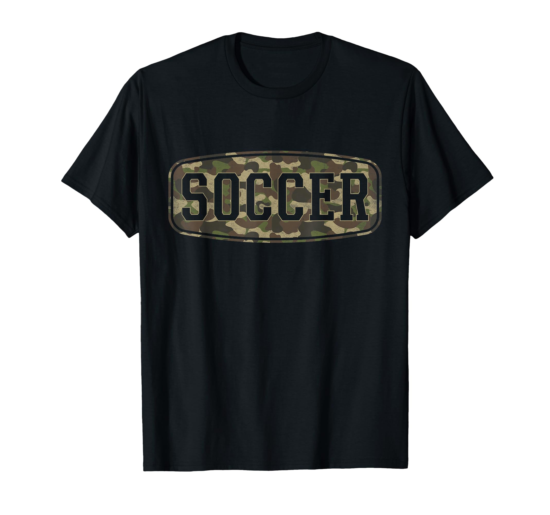 Camo Soccer Camourflage Badge Player T-Shirt - Trendy Graphic for Adults - T-Shirt, Sweatshirt, Hoodie
