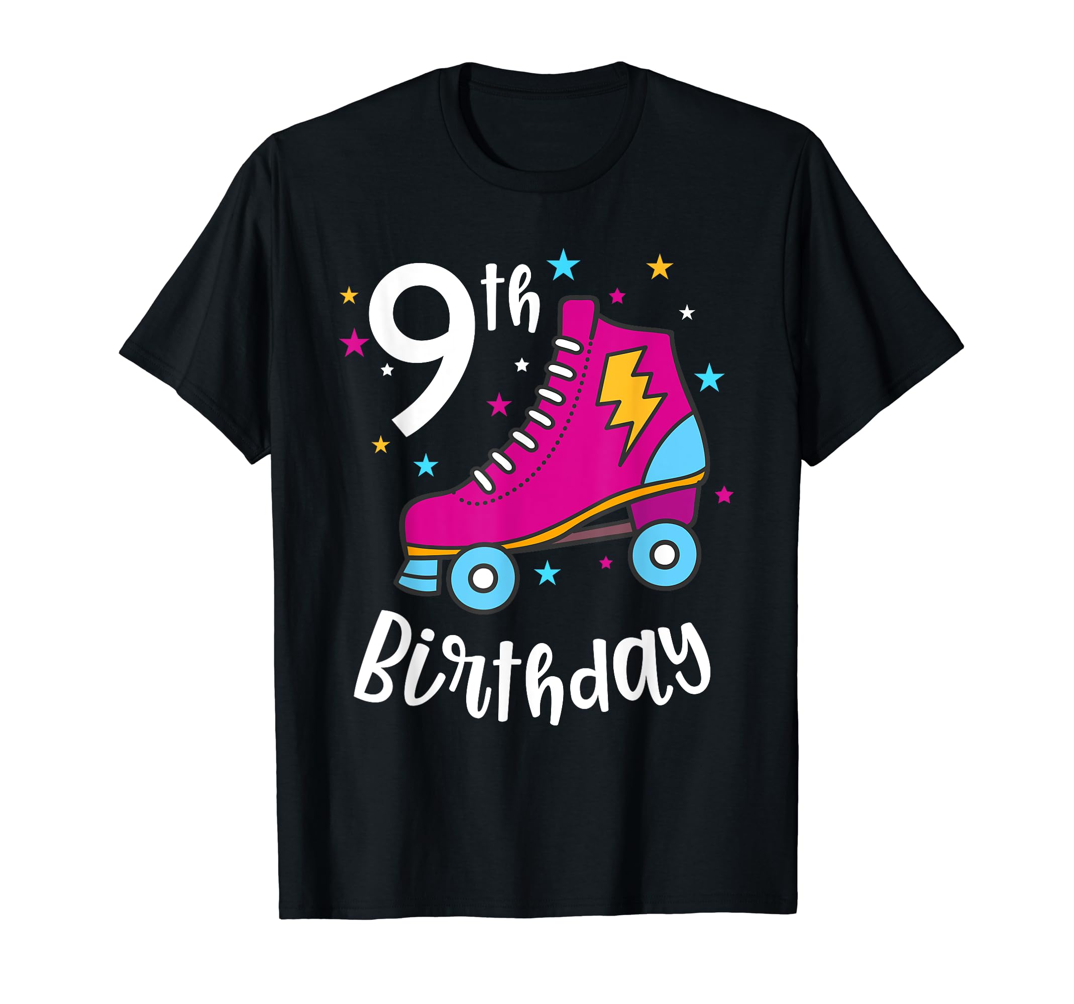 9Th Birthday Roller Skate T-Shirt - Graphic Print for Adults - T-Shirt, Sweatshirt, Hoodie