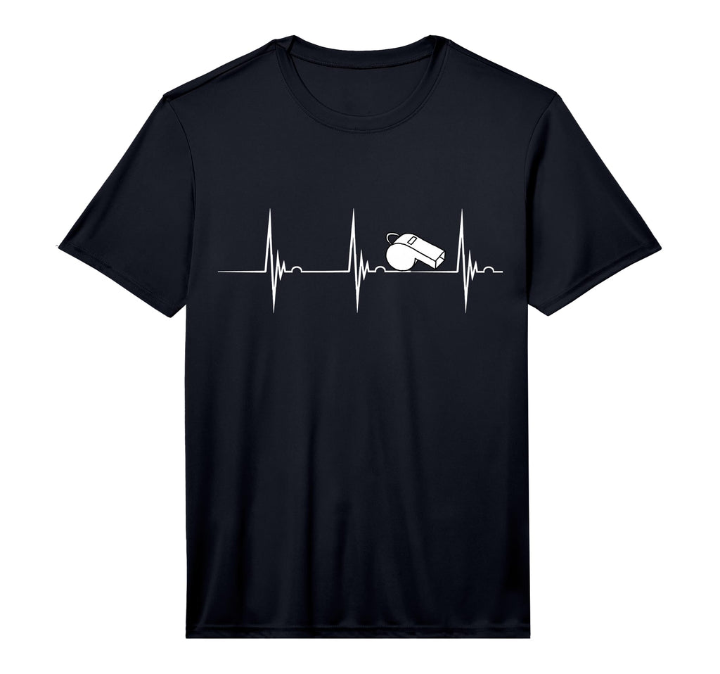 Whistle Heartbeat Ref Referee Ekg T-Shirt - Fun Novelty Design Men Women - T-Shirt, Sweatshirt, Hoodie
