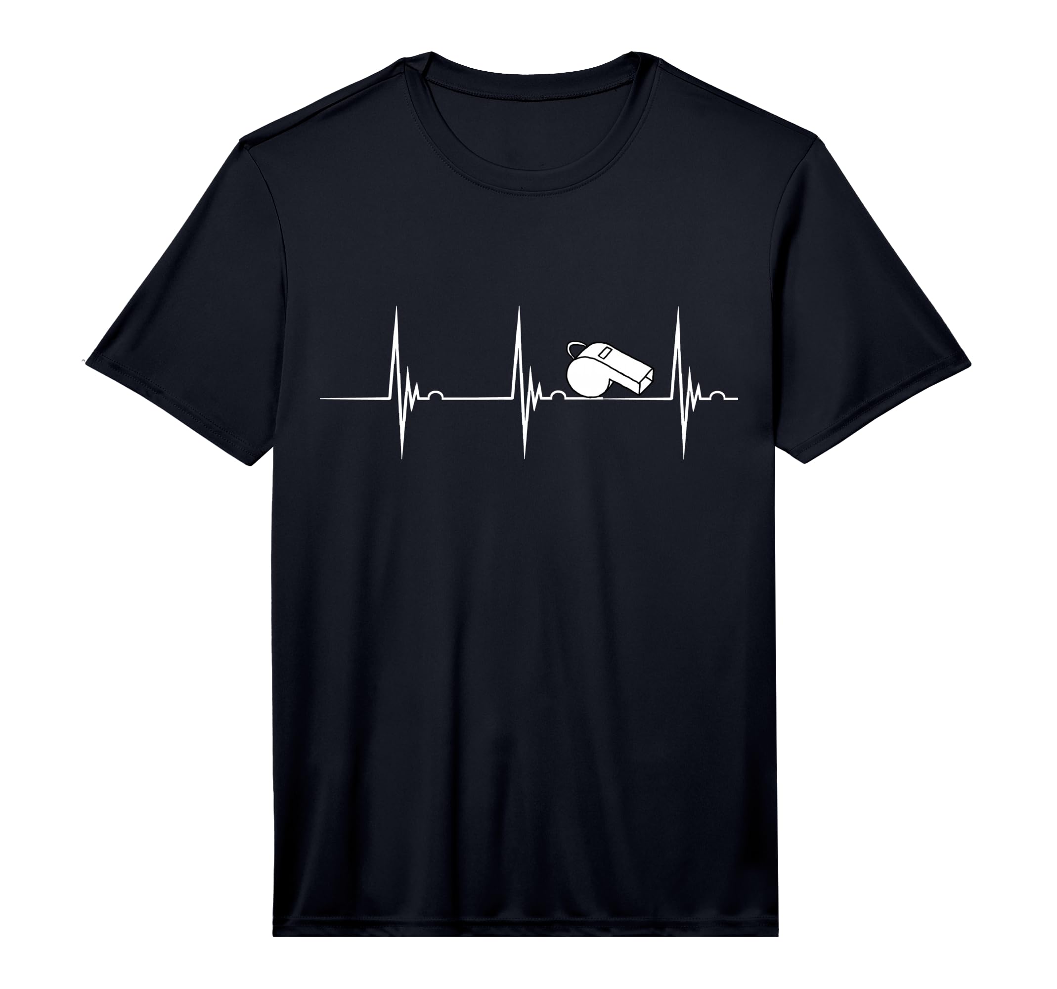 Whistle Heartbeat Ref Referee Ekg T-Shirt - Fun Novelty Design Men Women - T-Shirt, Sweatshirt, Hoodie