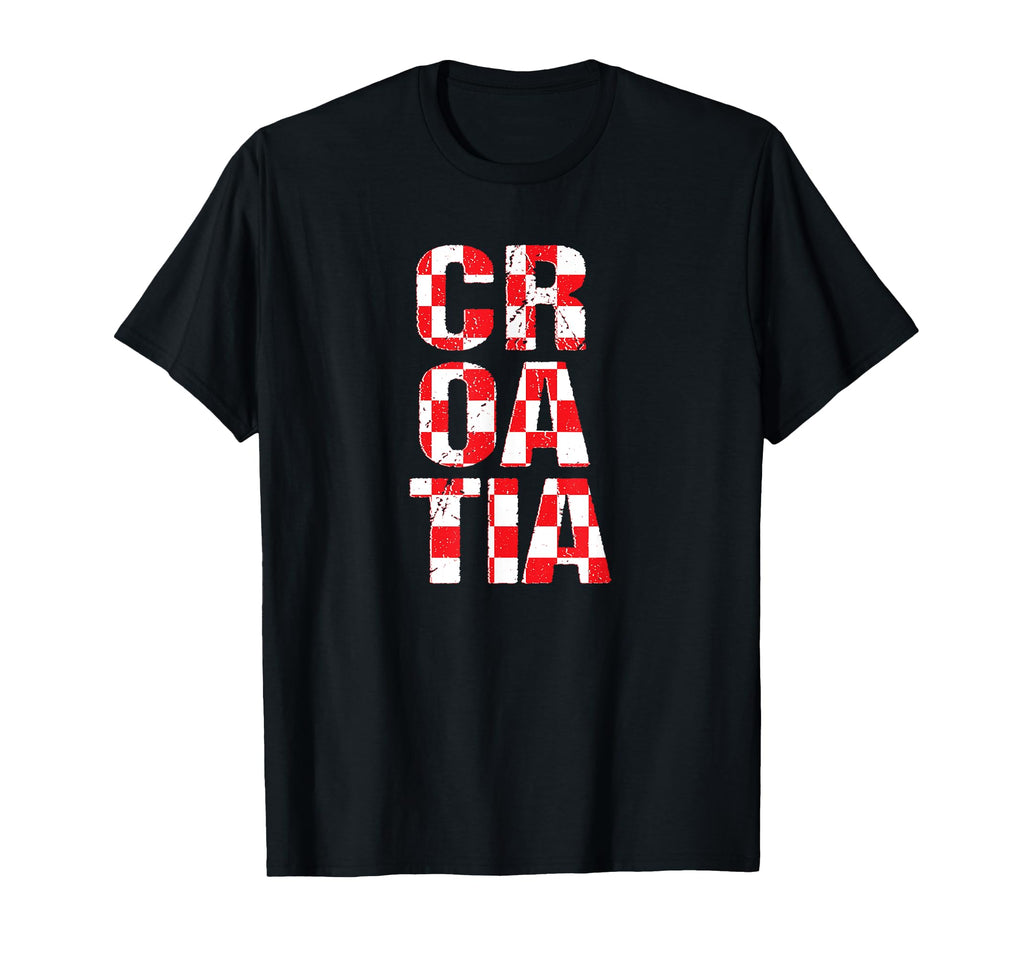 Croatia Red White Checker T-Shirt - Unique Graphic for Adults - T-Shirt, Sweatshirt, Hoodie