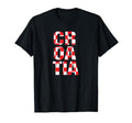 Croatia Red White Checker T-Shirt - Unique Graphic for Adults - T-Shirt, Sweatshirt, Hoodie