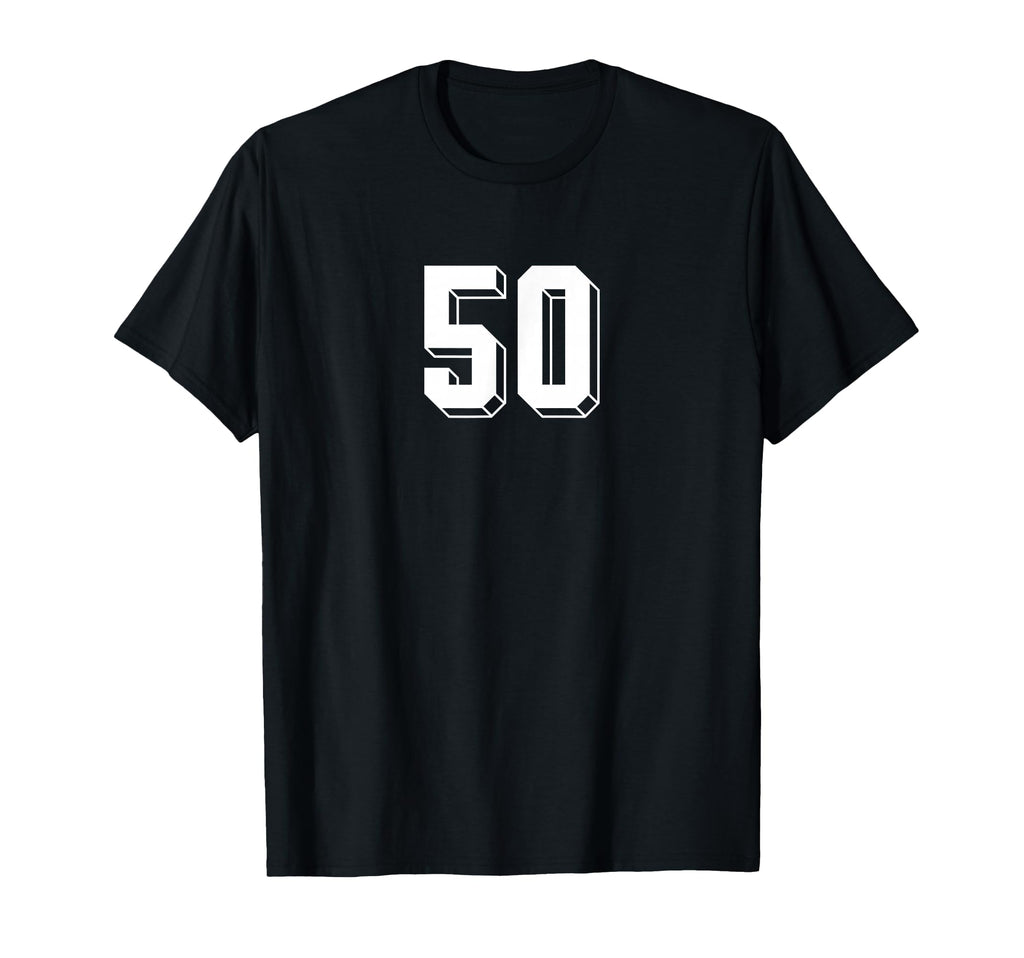 Number 50 80S 90S Soccer Team Jersey T-Shirt - Custom Art Print for Adults - T-Shirt, Sweatshirt, Hoodie