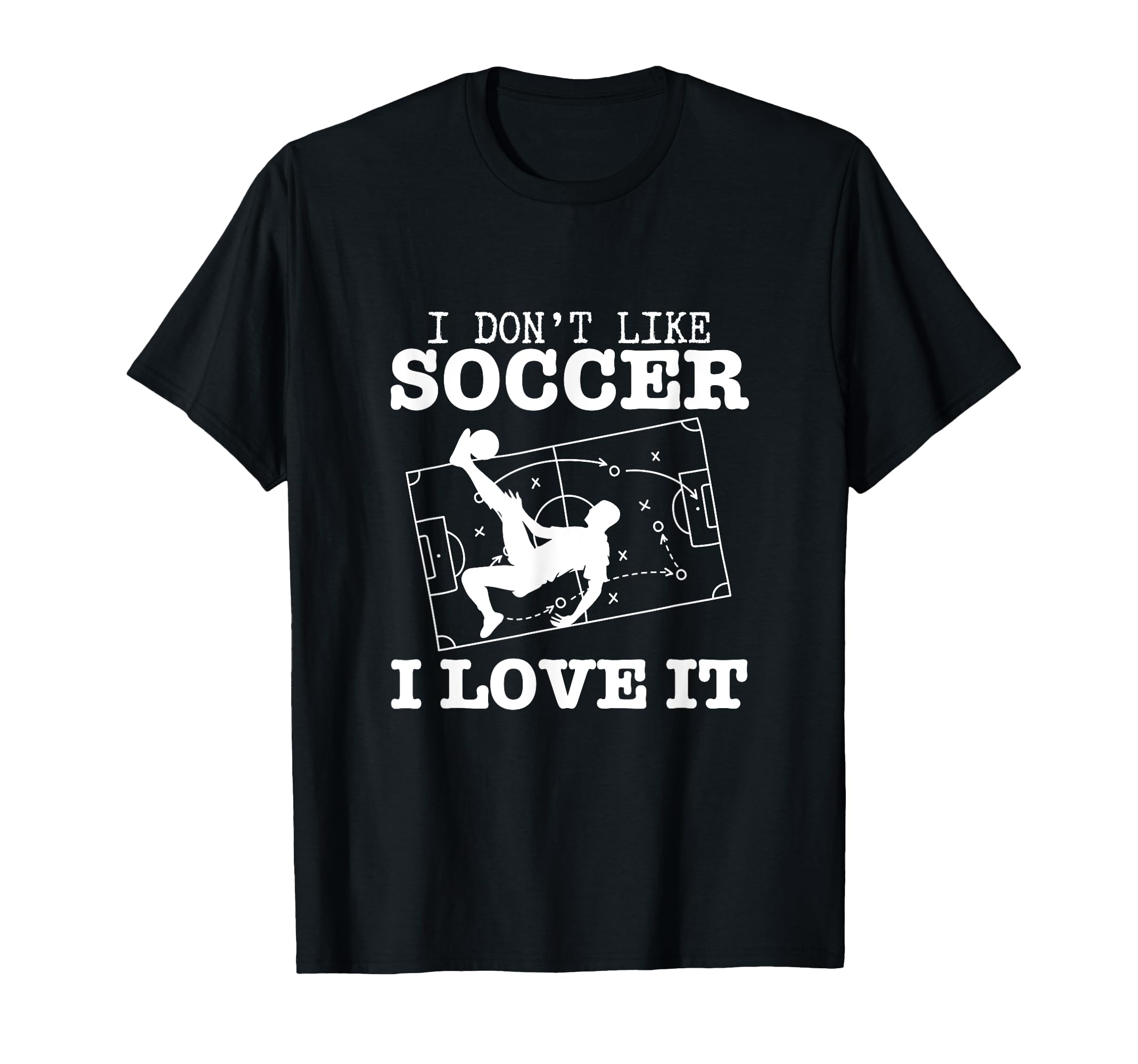 I Love Soccer Funny Soccer Player T-Shirt - Minimalist Print for Adults - T-Shirt, Sweatshirt, Hoodie