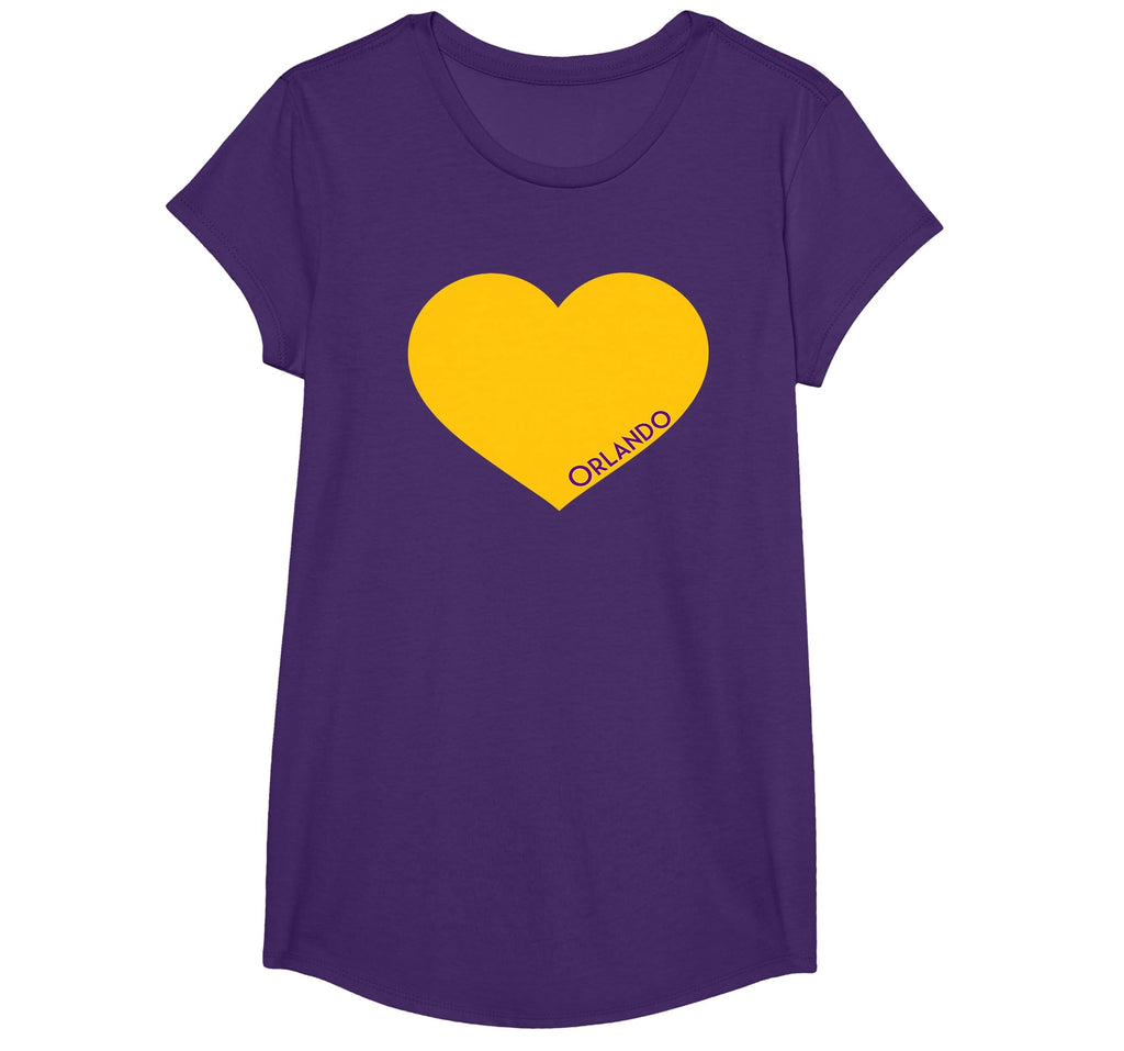 Orlando Soccer City Fan Color Heart T-Shirt - Graphic Print for Adults - T-Shirt, Sweatshirt, Hoodie