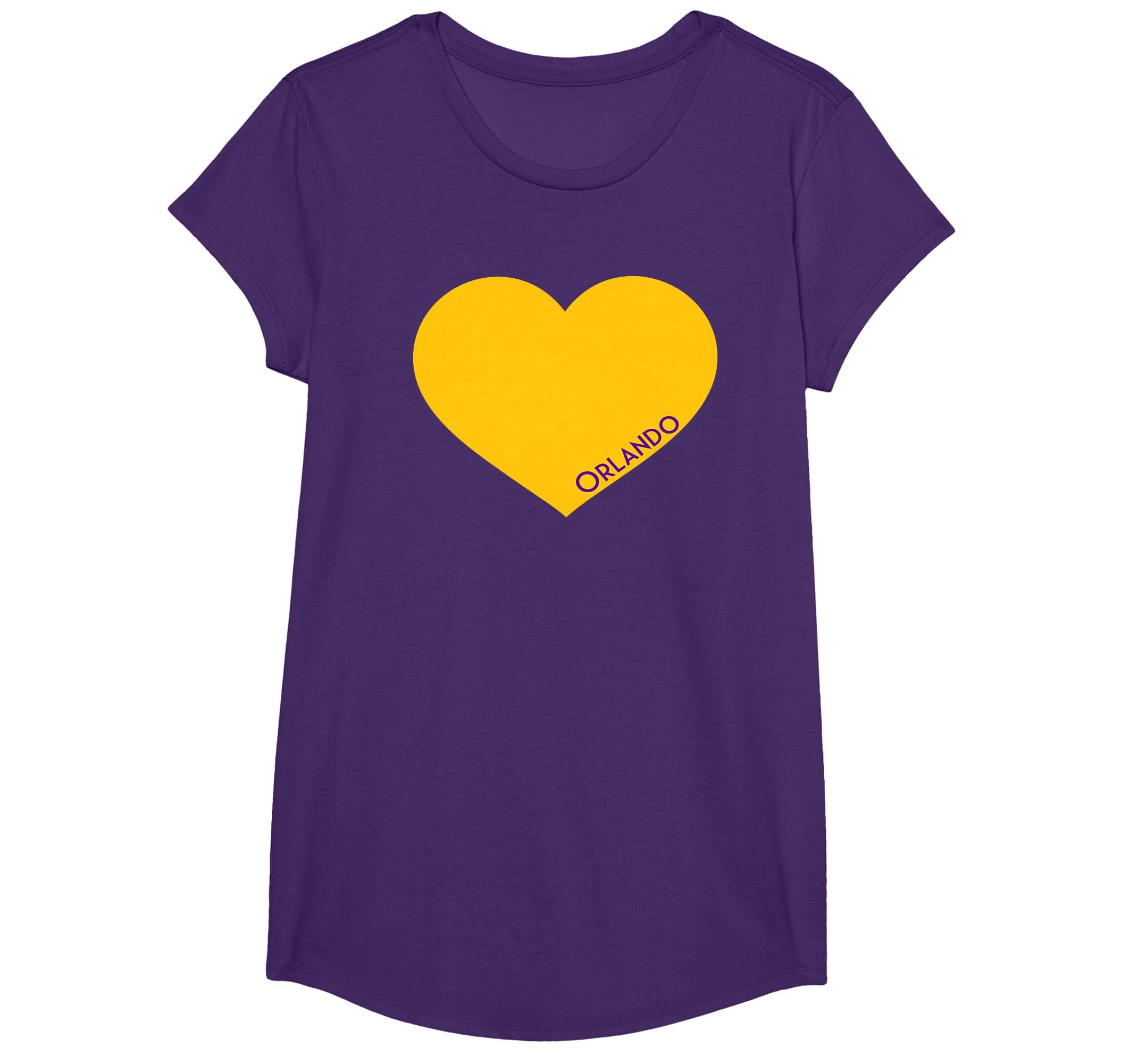 Orlando Soccer City Fan Color Heart T-Shirt - Graphic Print for Adults - T-Shirt, Sweatshirt, Hoodie