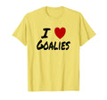 I Heart Love Goalies Hockey Soccer T-Shirt - Custom Art Print for Adults - T-Shirt, Sweatshirt, Hoodie