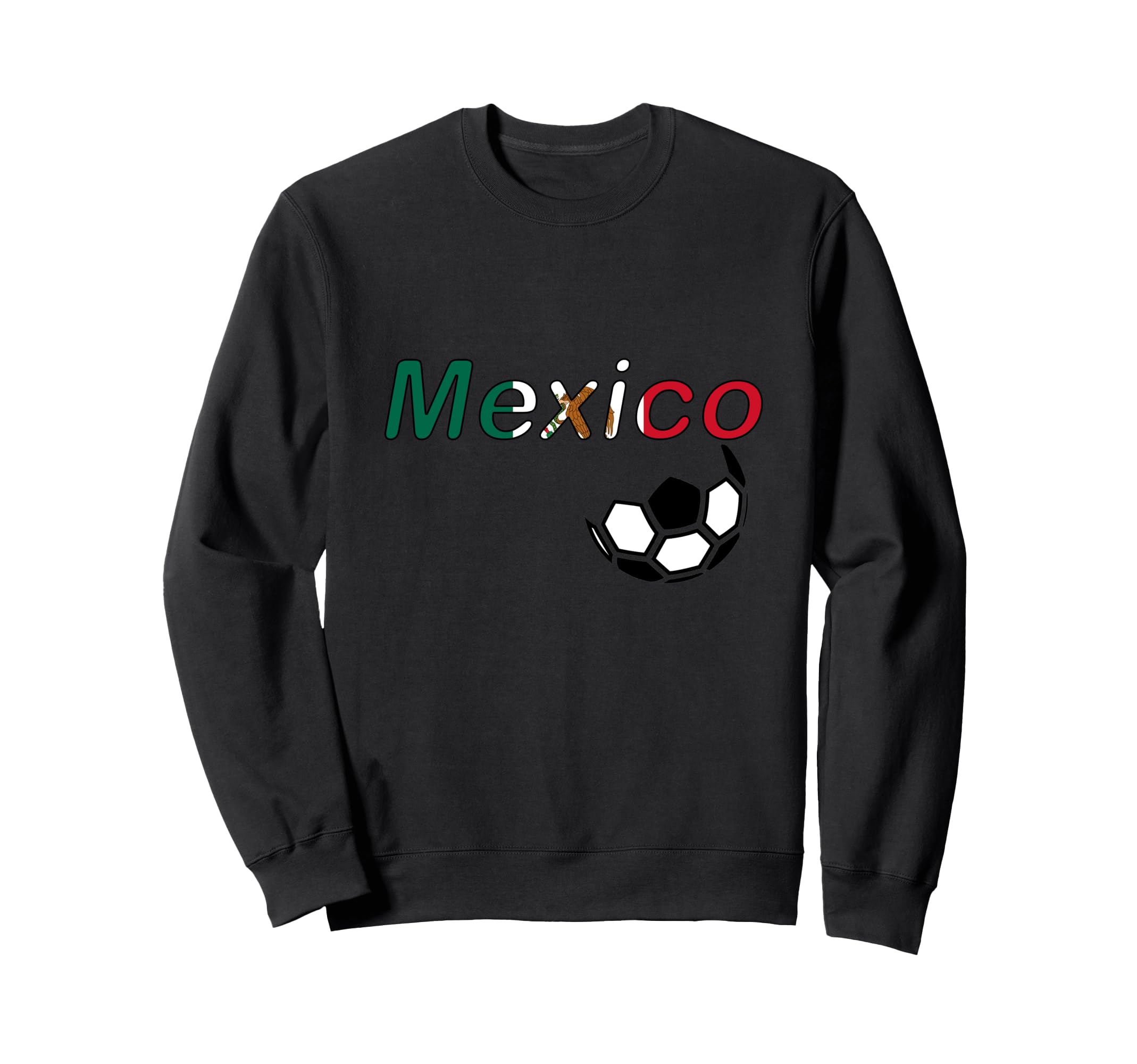 Mexico Futbol Soccer Ball Mexican Flag Sweatshirt - Minimalist Print Unisex - T-Shirt, Sweatshirt, Hoodie