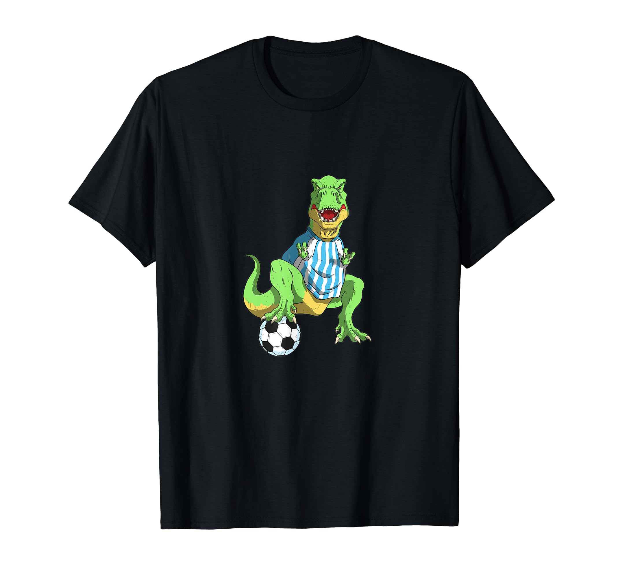 Funny Dinosaur Playing Soccer T-Shirt - Streetwear Style for Adults - T-Shirt, Sweatshirt, Hoodie