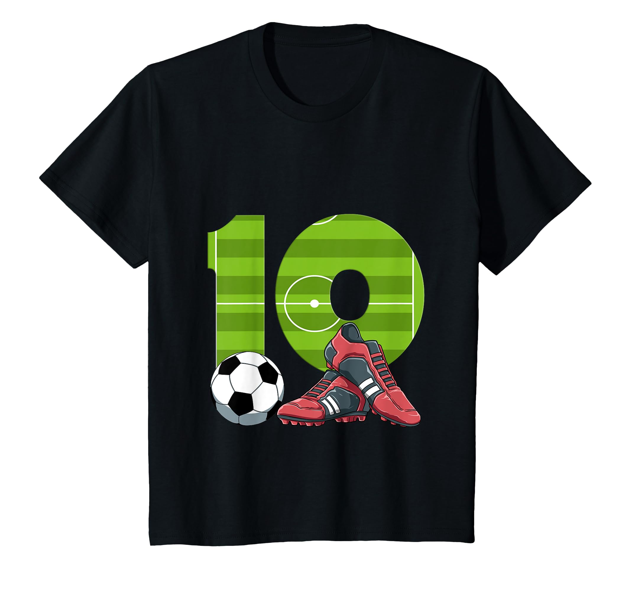 Tenth Birthday Soccer 10 Year Old T-Shirt - Casual Everyday Wear Unisex - T-Shirt, Sweatshirt, Hoodie