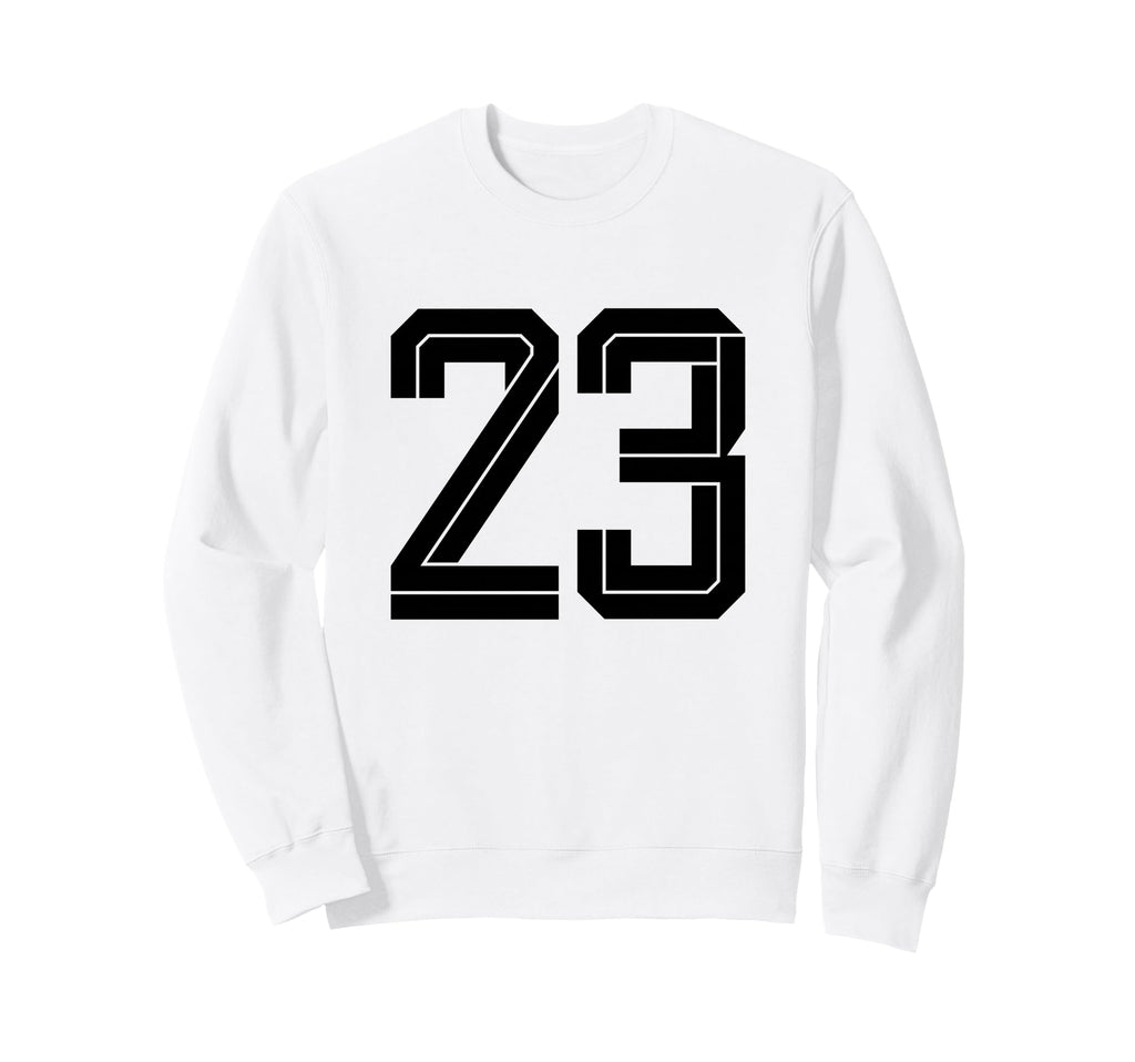 23 White Number 23 Sports Fan Soccer Sweatshirt - Aesthetic Graphic Unisex - T-Shirt, Sweatshirt, Hoodie