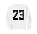 23 White Number 23 Sports Fan Soccer Sweatshirt - Aesthetic Graphic Unisex - T-Shirt, Sweatshirt, Hoodie
