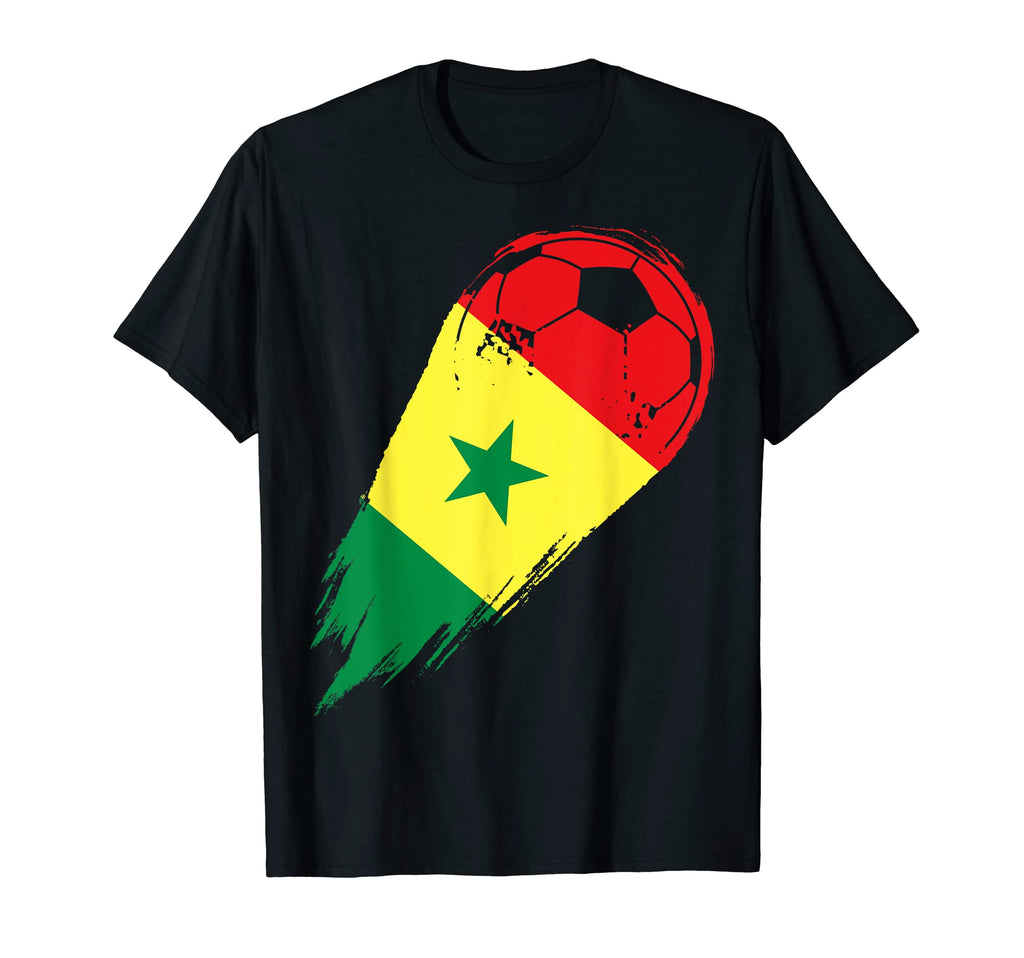 Senegal Flag Sports Soccer Ball Hoodie - Graphic Print Men Women - T-Shirt, Sweatshirt, Hoodie